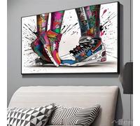 DIY 5D Broderie Diamant Grand Format 45x25cm Diamond Painting Kit Complet chaussure Bricolage Peinture Broderie Graffitis de couleur Diamond Painting Adulte pour Intérieur Home Murale Décoration
