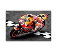 DIY 5D Broderie Diamant Kit Complet Moto 25x30cm Peinture par numéro Diamond Painting Adultes Enfants Cristal Strass Point de Croix Diamant Arts Craft pour Home Décoration Murale (10x12in)