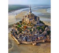 DIY 5D Diamant Peinture Complète Kit, Paysages du Mont Saint-Michel Diamond Painting Peinture Broderie Craft pour Home Décoration Cadeaux d'anniversaire