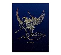 DIY 5D Diamant Peinture Kits Complet pour Adultes Signe de l'astrologie de la constellation minimaliste géométrique Diamond Painting Cristal Toile Broderie Arts pour Décor Murale à la Maison30x40cm