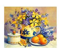 DIY 5D Diamant Peinture Kits Coupe de fruits fleur Full Drill Diamond Painting Adultes Enfant Broderie Point De Croix Cristal Strass Toile Artisanat Maison Stickers Murale Décor Cadeau 60x80cm T1935