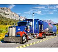 DIY 5D Diamant Peinture Kits de Forage Complet, Camion routier 40x50cm Strass Diamond Painting Broderie Point de Croix Peinture Diamant Crafts toile Diamond painting Kits Cadeaux Décoration