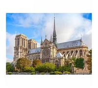 DIY 5D Diamant Peinture Kits, France Notre Dame Adultes Enfants Diamant Peinture par Numéro Kits, Strass Broderie Diamant Art Toile, pour Décoration Murale Maison Cadeaux Square Drill 40x50cm