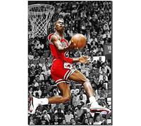 Diy 5d Diamant Peinture Par NuméRo Kit Michael Jordan Slam Dunk Air Basketball Broderie Diamant Broder Au Point Croix Arts 11.8"x15.7"(30x40cm) Sans Cadre