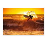 DIY 5d Diamant Peinture par numéro Kits complète perceuse Surf en mer Diamond Painting Point de Croix Peinture Strass Broderie Craft pour Murale de Salon Décoration et Cadeau 30x70cm