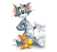 DIY 5D Diamant Peinture Point De Croix Broderie Diamond Painting Kits Salon Chambre Décoration Autocollant Mural, Gâteau Tom Et Jerry Tom 30x40 cm