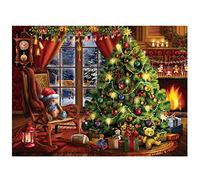 DIY 5D Diamant Peinture Point De Croix Broderie Diamond Painting Kits Sapin de Noël Salon Chambre Décoration Autocollant mural 40x60cm/16x24inch