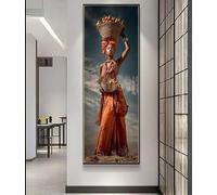 DIY 5D Diamond Painting Adulte XXL, 45x125 cm Afrique Peinture Diamant avec Rond Strass, Femme Diamond Painting Enfant & Débutants, Créatif Broderie Diamant pour la Décoration Murale Moderne Maison