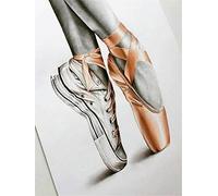 DIY 5D Diamond Painting Full Kits,chaussons de ballet Diamond Painting Crystal Rhinestone Embroidery Diamond Pictures for Kids and Adult,Diamond Arts Craft Gift for Home Wall Decor Round Dril 50x70cm