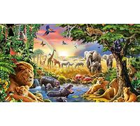 DIY 5D Diamond Painting Kit Forage Complet Animaux de la jungle Diamant Peinture de Croix Peinture Strass Broderie Craft pour Home Décoration Mural