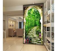 DIY 5D Diamond Painting kits Complet Strass Grande format Broderie diamant Peinture Adulte large Point De Croix Arts Craft Maison Salon Décor Cadeau Forêt de bambous verts-square drill,80x220cm