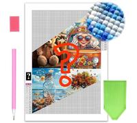 DIY 5D Divers Mystères Diamant Peinture, Peinture avec Diamants Arts Mystérieux Plein Perceuse Strass Broderie Main Point De Croix Arts Artisanat Toile pour La Maison Décoration Murale 30x40/35x35cm