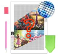 DIY 5D Fleur Mystère Diamant Peinture, Peinture avec Diamants Arts Mystérieux Plein Perceuse Strass Broderie Main Point De Croix Arts Artisanat Toile pour La Maison Décoration Murale 30x40/35x35cm