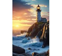 DIY 5D Le Phare Diamond Painting Kit for Adults, Large Full Diamond Embroidery Pasted Crystal Rhinestone Cross Stitch Handmade Puzzle Mosaic Art Craft Home Wall Decor Gift 40x50cm