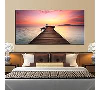 DIY 5D Peinture Diamant Broderie Kits Complet,crépuscule Diamond Painting Grande Point de Croix dot Cristal strass Toile Artisanat Image pour mur décor for Home Wall Decor Gifts 50x120cm