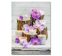 DIY 5D Peinture Diamant Kit Bougie orchidée 45x60cm/18 * 24in Complet Foret Point De Croix Cristal Strass Broderie Diamond Painting Kits Adulte/Enfant Full Drill Bicolage Muraux Décor à La Maison