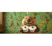 DIY 5D Peinture Diamant Painting Kit, Grand Format Diamond Painting Complet Kits, Castor mignon Diamond Art Kits Point de Croix Painting pour Adultes Débutants Maison Décor Cadeau 30x60cm b-541