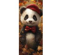 DIY 5D Peinture Diamant Painting Kit, Grand Format Diamond Painting Complet Kits, Panda mignon Diamond Art Kits Point de Croix Painting pour Adultes Débutants Maison Décor Cadeau 30x60cm b-555