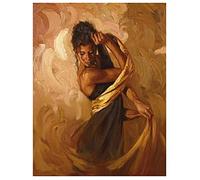 DIY 5D Peinture Diamant Painting Perceuse complet,Danseuse Femme Point de Croix Kit Adultes Enfants Grande Broderie Cristal Strass Artisanat Toile décor murale à la maison Square Drill 100x120cm