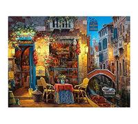 DIY 5D Peinture Diamant Painting Perceuse complet,Paysage au bord de la rivière Point de Croix Kit Adultes Enfants Grande Broderie Cristal Artisanat Décor Murale à la Maison Square Drill 100x120cm