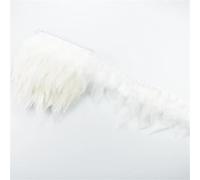 DIY Accessoires à la Main, décalages à Coudre, 2Meter Feathers Tassel Fringe Trim Clothes Ribbon Decoration Sewing Trimmings Needlework Decor(White)