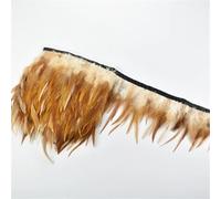 DIY Accessoires à la Main, décalages à Coudre, 2Meter Feathers Tassel Fringe Trim Clothes Ribbon Decoration Sewing Trimmings Needlework Decor(Brown)