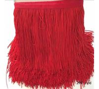 DIY Accessoires manuels, décalcomanies de couture, ruban de dentelle avec pompons en polyester de 10 mètres et 15 cm pour coudre des robes de danse latine, des travaux manuels, des vêtements et des