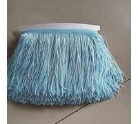 DIY Accessoires manuels, décalcomanies de couture, ruban de dentelle avec pompons en polyester de 10 mètres et 15 cm pour coudre des robes de danse latine, des travaux manuels, des vêtements et des