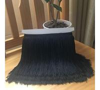 DIY Accessoires manuels, décalcomanies de couture, ruban de dentelle avec pompons en polyester de 10 mètres et 15 cm pour coudre des robes de danse latine, des travaux manuels, des vêtements et des