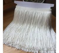 DIY Accessoires manuels, décalcomanies de couture, ruban en dentelle avec pompons en polyester de 10 mètres et 15 cm pour coudre des robes de danse latine, des travaux manuels, des vêtements et des