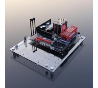 DIY Acrylic Open Frame PC Case for MATX, ITX Motherboards - Gaming & Test Bench Rack for PC Builds