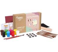 Diy Air Dry Magnets Kit D'artisanat Pour Fabriquer Des Aimants Avec De L'argile Blanche Séchée À L'air + Peintures Et Outils (2702)