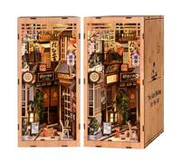 DIY Allée Japonaise en Attente du Chat Book Nook Kit 3D Étagère Miniature en Bois Insert Bookend Puzzle Cadeau d'anniversaire Parfait Amoureux des Chats The Cat