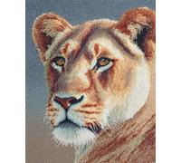 DIY Animal Latch Hook Rug Kit Portrait De Lion Kits De Crochets À Loquet Pour Adultes,Kit De Fabrication De Tapis En Toile Pré-Imprimée Pour Débutants,Tapisserie Artisanal Pour La Dé 21x29in