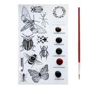 DIY-Aquarell-Lesezeichen-Set mit integrierter Farbpalette, Taschen-Aquarell-Lesezeichen-Set, Geschenk für Kunst- und Malliebhaber (D)