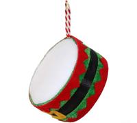DIY Arbre de Noël Ornement Tambour Tissu Suspension 6,5 cm (A) | Assemblage à faire soi-même, design personnel, tissu doux, construction légère, idéal pour la créativité