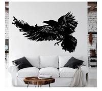 DIY Autocollants muraux Sticker mural corbeau oiseau aile nature animal 72x46cm Stickers muraux enfants Mural pour Maison Chambre