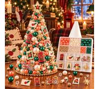 DIY Beaded Christmas Tree Kit for Adults, Christmas Home Decor Gift (#P) | 3D DIY Crystal DIY Beaded Christmas Tree Making Kit,Holiday Craft Set with Colorful Beads&Angel Tree Topper for Craft Lovers