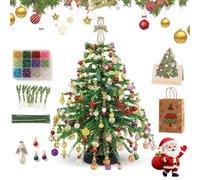DIY Beaded Christmas Tree Kit, Handmade Mini Desk Xmas Bead Art (#A) | Colorful Crystal Beads, Diy Ornament Assembly, Durable Wire Framework, Holiday Desktop DéCor, Craft Gift for Craft Lovers