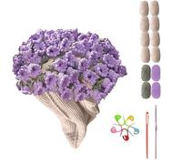 DIY Blanket Crochet,Couverture légère et Douce en Forme de Bouquet de Fleurs au Crochet,Pliable pour Devenir Un Bouquet, l'anniversaire et la décoration d'intérieur (C)