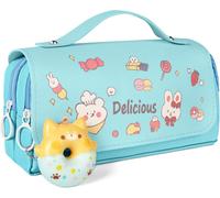 Diy Blanko Trousse De Toilette De Voyage, Trousse En Tissu À Peindre, Sac De Maquillage, Sacs À Peindre Pour Enfants, Trousse D'école Pour Travail, École, Voyage, 21 X 12 Cm