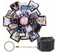 DIY Boite Explosion Surprise,Boite Cadeau Creative, Album Photo Boîte Surprise Explosion Box pour Anniversaire Mariage Saint Valentin Noël