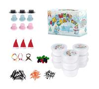 DIY Bonhomme de Neige pour - Kit d'argile sèche à l'air pour Les Festivals, Jouets Faits à la Main, kit d'argile à Modeler | pour de 3 à 8 Ans, garçons, Filles, étudiants, Fam