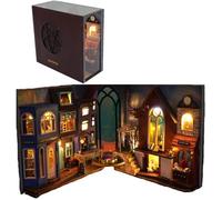 DIY Book Nook Kit, Kit de construction miniature pour coin de livre - Serre-livres Magic House - Puzzle en bois 3D pour