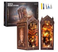 DIY Book Nook Kit - Maison de Poupées Miniatures avec Lumière LED, Puzzle 3D en Bois, Magic Book Nook, Kit de Maquette à Construire pour Adultes, Eternal