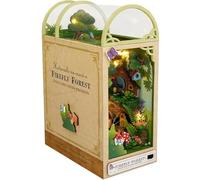 DIY Book Nook Kit pour Adultes, Serre-Livres Diorama avec LED, Puzzle en Bois 3D Coin Livre Maison de Poupée, Artisanat Loisirs Cadeaux pour Ados et Débutants(Firefly Forest)