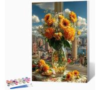 DIY Bouquet Peinture Numero Adulte Paysage Peinture Par Numero Adulte CréAtifs Kit De Bricolage Sur Toile, DéButants Acrylique PigmentéE Coloriage Kit, Decoration 40x60cm (Sans Cadre) -LKF0714MZ