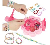 DIY Bracelet Kit, Creative String Maker Tool, 10.24x9.84x1.77 inches Jewelry Craft Kit with Easy Weaving, Sturdy Resin Crafts Set, Kids Bracelet Maker with Fun Design, Craft Activity Kits for Home Use