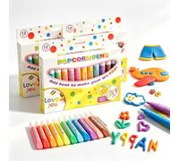 DIY Bubble Popcorn Drawing Pens, Magic Puffy Pens with Puffy Paint，3SETS：B