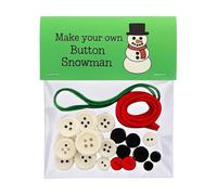 DIY Button Christmas Ornament Kit - Handmade Tree Decoration, Handmade, Button Snowman Craft Kitt, Christmas Ornament Craft Kit For Parties Windowsills Garden Lawn Porch Outdoor Courtyard Patio